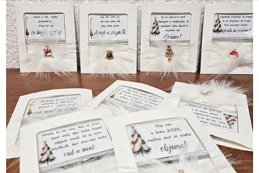  2x božični magnet z zabavnim zapisom 