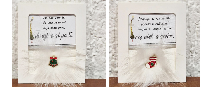  2x božični magnet z zabavnim zapisom  - Kuponko.si