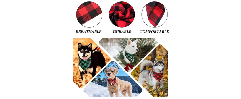 Bandana, božična ruta za pse v rdeči barvi - Kuponko.si