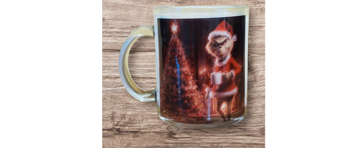 Stekleni Grinch kozarec (250 ml) - Kuponko.si