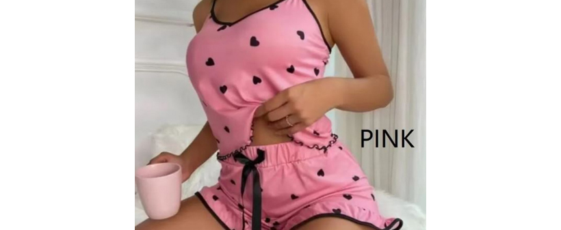 Amaze kratka pižama Sleppy, roza - Kuponko.si