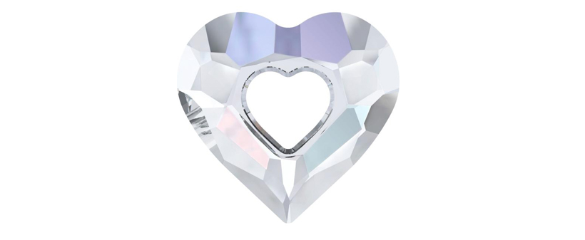 Ogrlica Dvojno srce severni sij s kristali Swarovski® - Kuponko.si