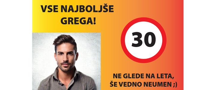 Personalizirani rojstnodnevni transparent za obletnice - Kuponko.si