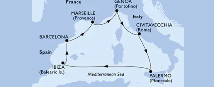 Križarjenje z MSC Seaview Italija-Španija-Francija - Kuponko.si