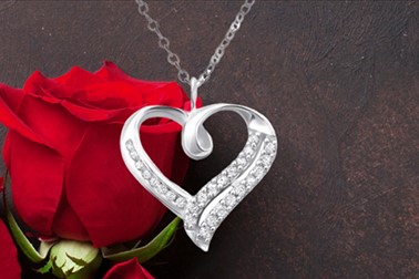 Valentinovo verižica z obeskom srca s posvetilom