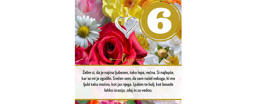 Valentinovo verižica z obeskom srca s posvetilom - Kuponko.si