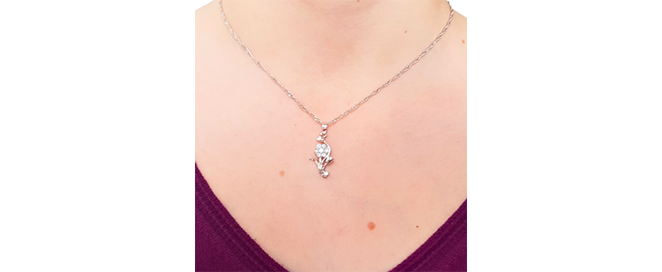 Prestižna srebrna verižica Zircon Pearl - Kuponko.si