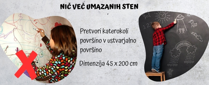 SAMOLEPILNA ČRNA FOLIJA PIŠI-BRIŠI - Kuponko.si