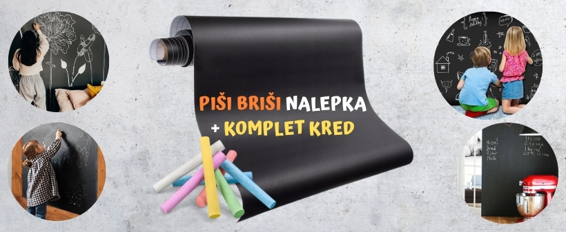 SAMOLEPILNA ČRNA FOLIJA PIŠI-BRIŠI - Kuponko.si