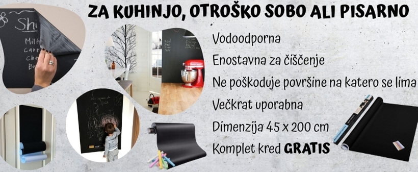 SAMOLEPILNA ČRNA FOLIJA PIŠI-BRIŠI - Kuponko.si