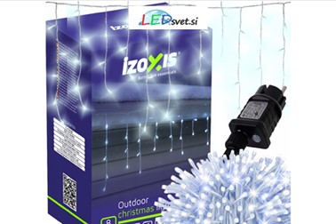 Novoletne lučke zavesa 300 LED hladno bela 15m 