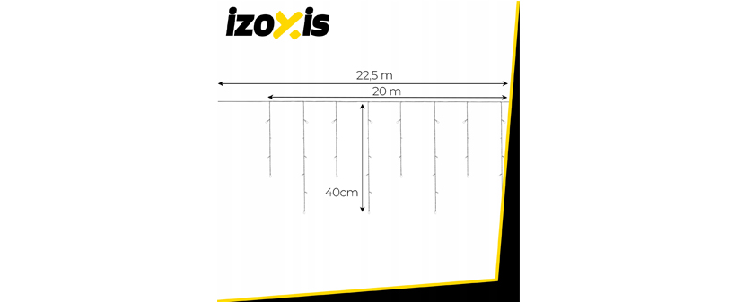 Novoletne lučke zavesa 500 LED hladno bela 22,5m  - Kuponko.si