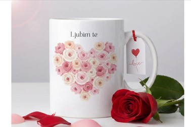 Darilni set s skodelico s potiskom in posvetilom