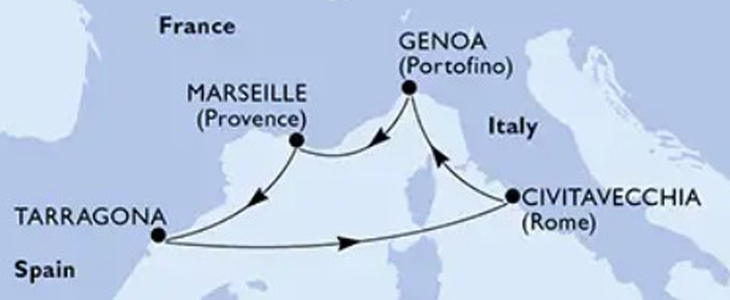 Križarjenje MSC Magnifica Francija-Španija-Italija - Kuponko.si