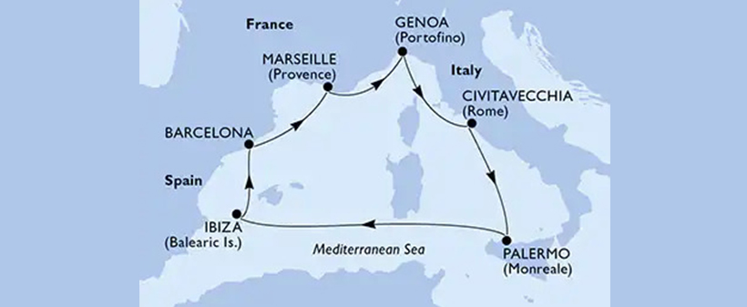 Križarjenje MSC Seaview Italija-Španija-Francija - Kuponko.si