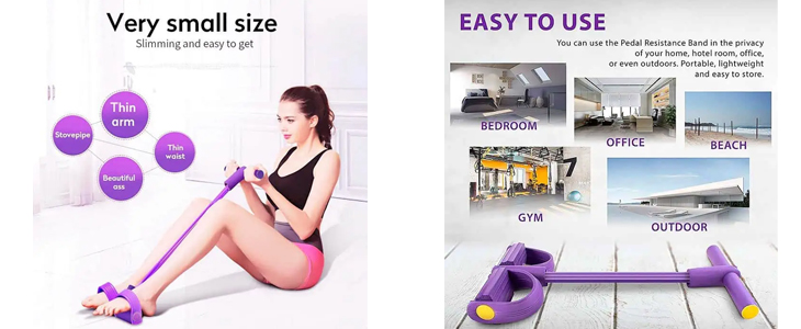 Elastika za vadbo PullStar v vijolični barvi - Kuponko.si