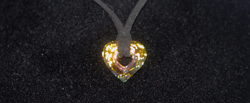 Ogrlica Dvojno srce severni sij s kristali Swarovski® - Kuponko.si