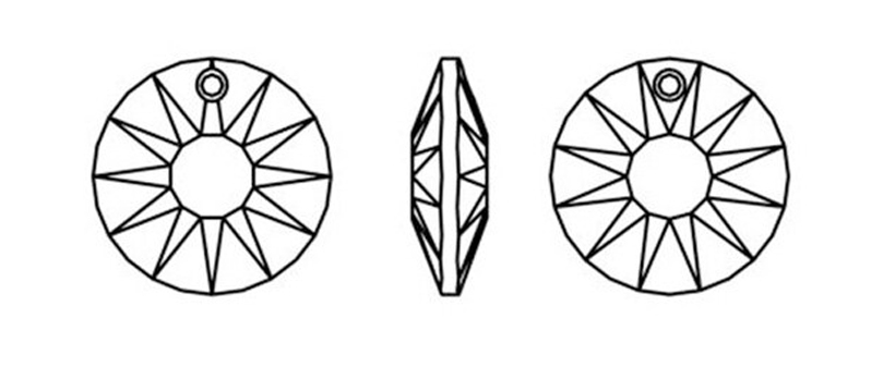 Ogrlica Veliko sonce s kristali Swarovski® - Kuponko.si