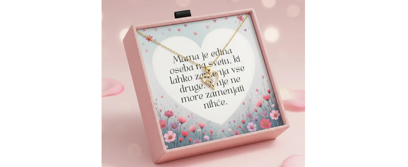 darilni set s srebrno verižico in posvetilom - Kuponko.si