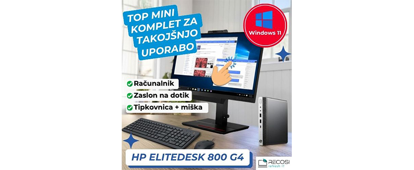 Obnovljen računalnik HP EliteDesk 800 G4 SFF - Kuponko.si