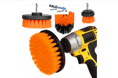 SET 4 hex čistilnih ščetk za vijačnik do 120 mm