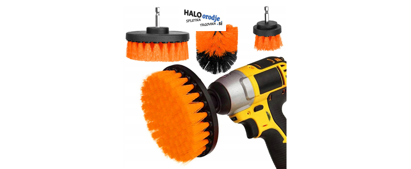 SET 4 hex čistilnih ščetk za vijačnik do 120 mm - Kuponko.si