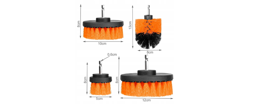 SET 4 hex čistilnih ščetk za vijačnik do 120 mm - Kuponko.si