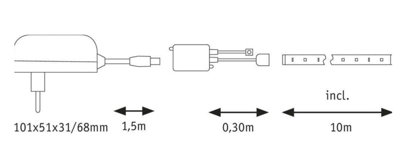 10-metrski Set LED trak RGB IP20 - Kuponko.si