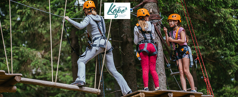 Adrenalinski park Kope: vstopnica z malico - Kuponko.si