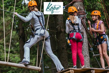 Holcerčkov adrenalinski park Kope: vstopnica z malico