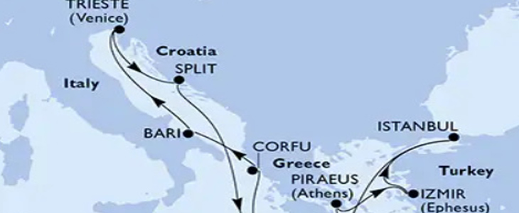 Križarjenje MSC Splendida Italija-Hrvaška-Grčija - Kuponko.si