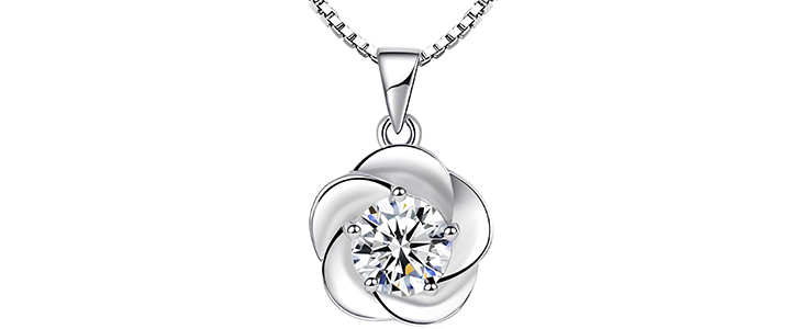 Prestižna srebrna verižica White Flower - Kuponko.si