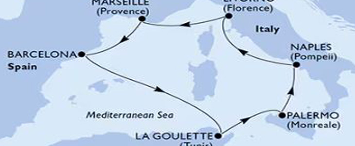 MSC Virtuosa Italija-Francija-Španija-Tunizija - Kuponko.si