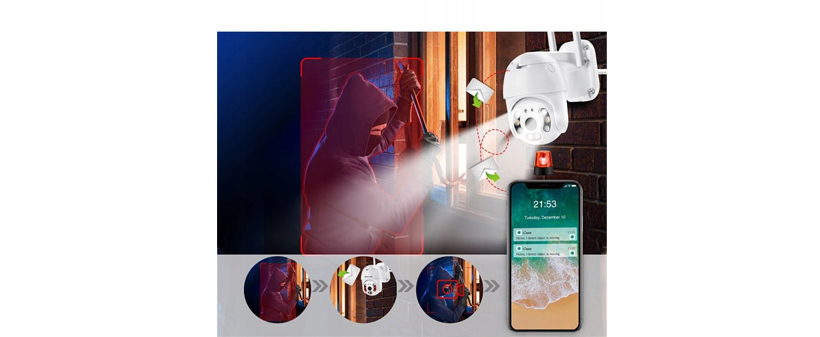 Wi-Fi brezžična vrtljiva videonadzorna kamera - Kuponko.si