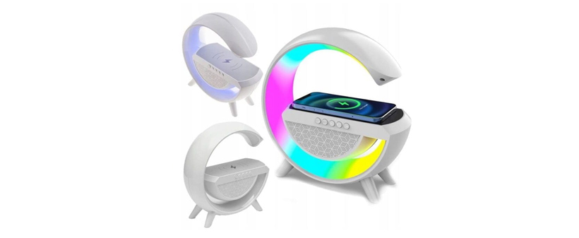 3v1 LED RGB bluetooth 5.2 zvočnik, FM radio in polnilec - Kuponko.si
