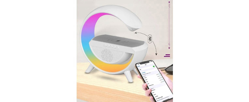 3v1 LED RGB bluetooth 5.2 zvočnik, FM radio in polnilec - Kuponko.si