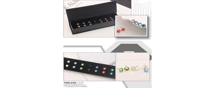 Komplet 7 parov uhanov Swarovski - Kuponko.si