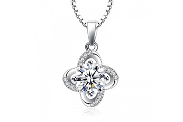 Srebrna verižica z obeskom s kristali Swarovski® SW 004