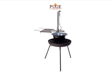 Večnamensko kurišče Pixie 4v1, kuhanje, pečenje