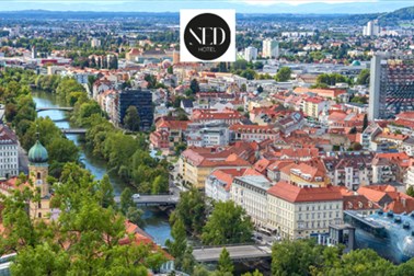 Ned Hotel Graz, Avstrija, nočitev z zajtrkom